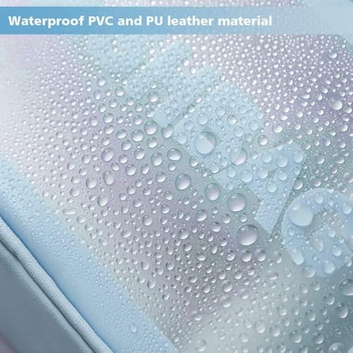 RIXTEC PVC Makeup Bag Travel Toiletries Organizer Cosmetic Bags Wash Bag Pouch for Travel Kit Toiletry Bag Portable Organizer Case Carry Pouch for Women Bathroom Set of 3 (Multi-Colors) - Image 5