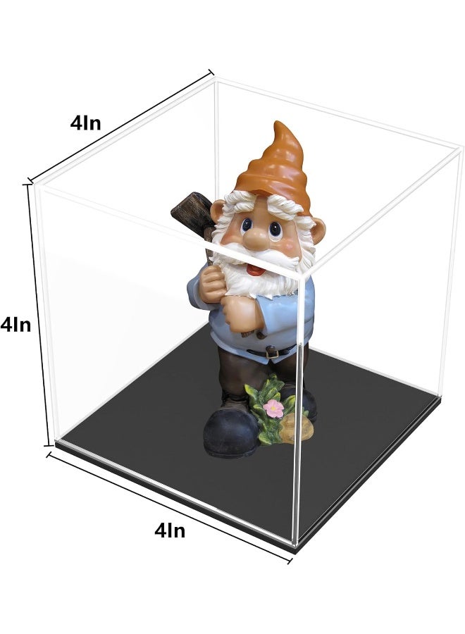 TPGP Display Case, Acrylic Box With Matt Base And Lid For Display, Super Clear Preassembly Display Case For Figures (4X4X4 Inch) - Image 3