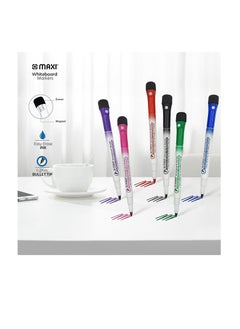Maxi Maxi Slim Magnetic Whiteboard Marker With Eraser 1-2mm 6pc Blue,Black,Red,Green,Pink And Purple.Magnetic Color Pens For Whiteboard. Or Home Office And School  - Image 5