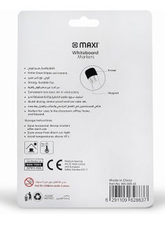 Maxi Maxi Slim Magnetic Whiteboard Marker With Eraser 1-2mm 6pc Blue,Black,Red,Green,Pink And Purple.Magnetic Color Pens For Whiteboard. Or Home Office And School  - Image 4