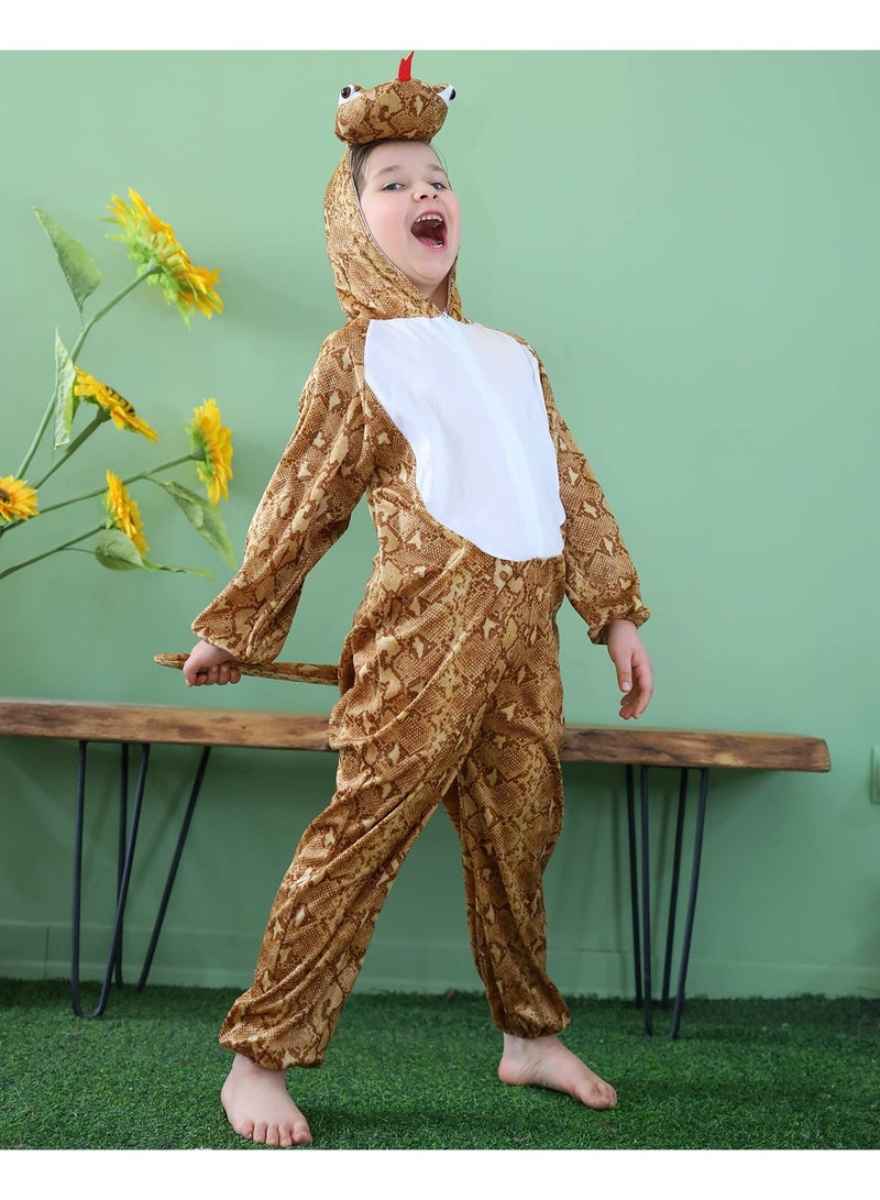 Toy Box Kids Snake Costume Jumpsuit with Hood, Animal Fancy Dress, Party Outfit, Size M(4-5 Years) - Image 5