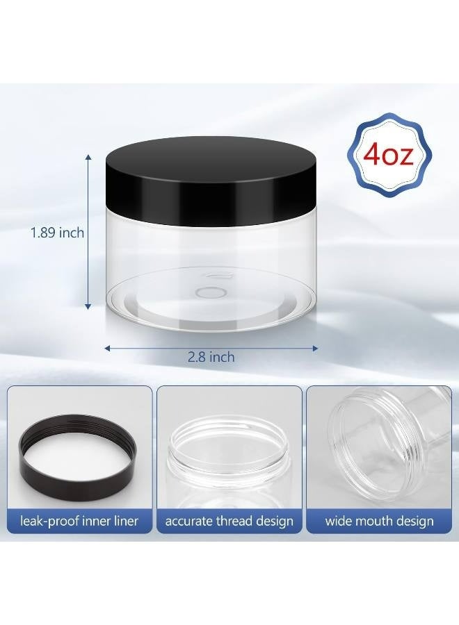 4 Oz Cosmetic Cream Jars, 5-Pcs, Small Plastic Storage Containers with Lids for Creams/Lotions - Image 2