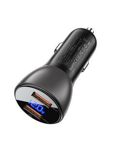 ACEFAST Acefast B7 45W USB-A+USB-A Dual-Port Metal Car Charger with Digital Display  - Image 1