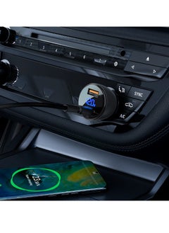 ACEFAST Acefast B7 45W USB-A+USB-A Dual-Port Metal Car Charger with Digital Display  - Image 3