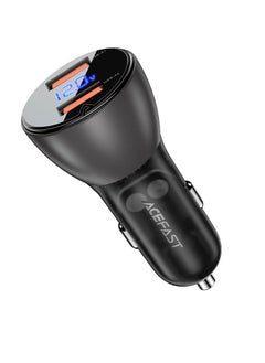 ACEFAST Acefast B7 45W USB-A+USB-A Dual-Port Metal Car Charger with Digital Display  - Image 4