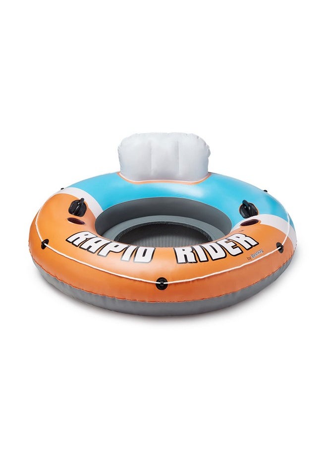 Bestway - Hydro Force Rapid Rider Inflatable River Tube Water Float For 1 Person With Built In Backrest Handles And Cupholders Orange - Image 1