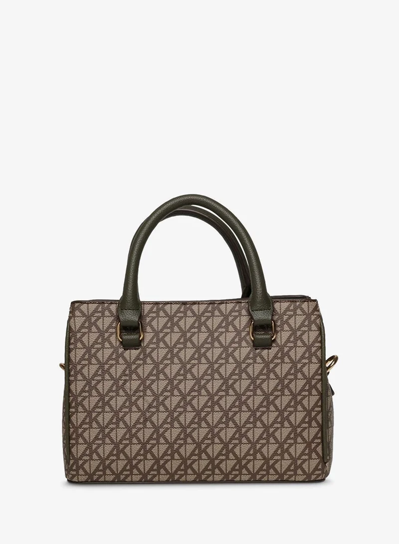 ANNE KLEIN  Anne Klein Monogram Patterned Satchel Bag for Women | Best Price UAE
