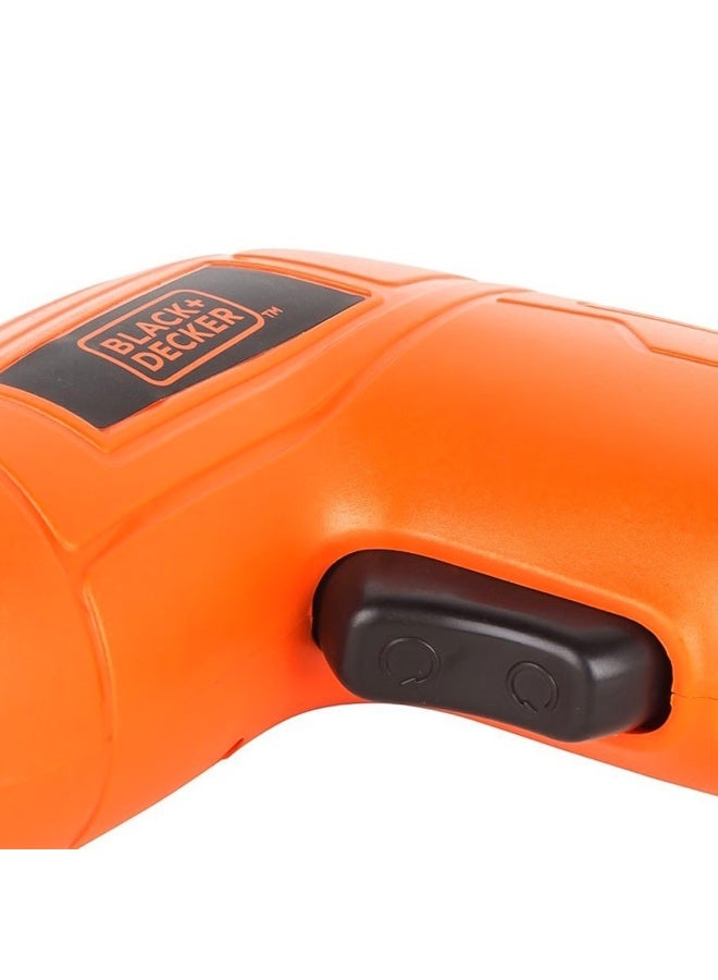 BLACK+DECKER 3.6V Li-Ion Cordless Power Screwdriver Kit With 10 Pieces Bitset Orange Black - Image 5