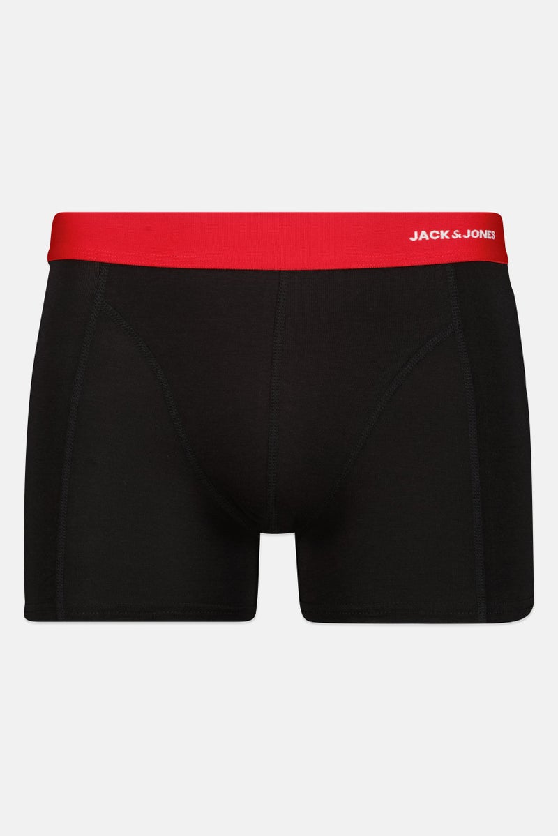 JACK & JONES Men 3 Pieces Brand Logo Trunks, Black - Image 5