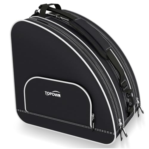 TOPOWN Ice Skate Bag for Men & Women - Roller Skate Bag in Black & Rose Red - Image 1