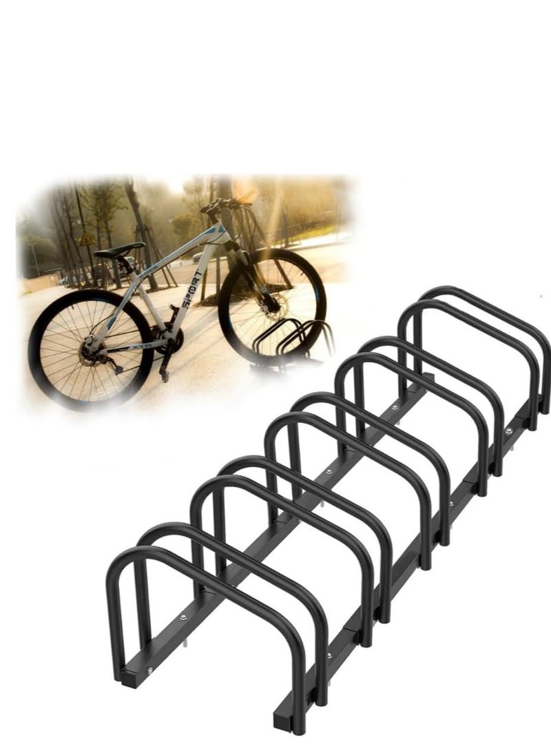 TRASSLE 5 Bike Rack Bicycle Ground Parking Stand,Cycling Floor Adjustable Show Storage Stand Bike Wall-Mounted Garage for Indoor Outdoor and Public Streel Area (5 Bike)  - Image 1