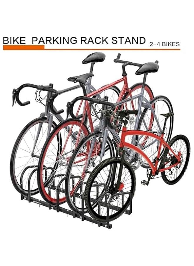 TRASSLE 5 Bike Rack Bicycle Ground Parking Stand,Cycling Floor Adjustable Show Storage Stand Bike Wall-Mounted Garage for Indoor Outdoor and Public Streel Area (5 Bike)  - Image 5