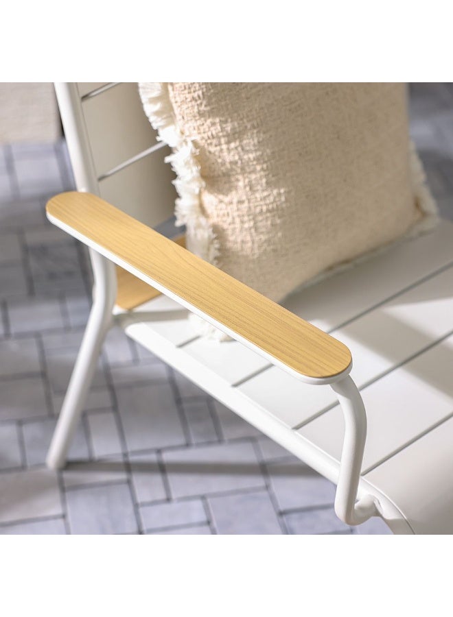 DANUBE HOME كرسي شينولا الخارجي - مقعد فولاذي أبيض فاخر للعيش في الهواء الطلق، تصميم أنيق ومتين، مثالي للشرفات والحدائق - Image 5