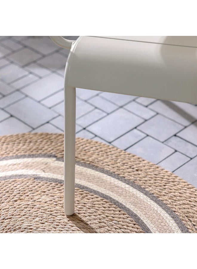 DANUBE HOME كرسي شينولا الخارجي - مقعد فولاذي أبيض فاخر للعيش في الهواء الطلق، تصميم أنيق ومتين، مثالي للشرفات والحدائق - Image 4