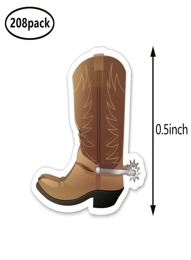 GUVSPTI Cowboy Boots Planner Stickers, 0.5in Monthly Scrapbooking Arts Crafting 208-Pack - Image 2