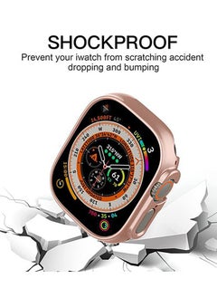 Generic Apple Watch Ultra 49mm Titanium Frame Case And Doesn't Cover The Screen - Rose Gold  - Image 2
