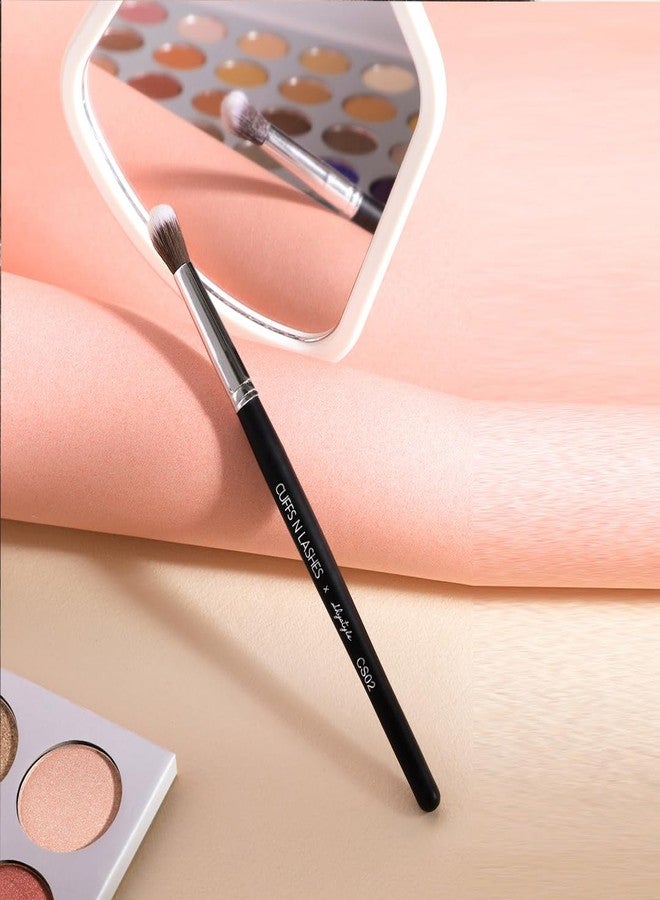 Cuffs N Lashes X Shystyles CS02 Fluffy Brush - Professional Eye Makeup Brush | High Performance | Soft Bristles | Cruelty-Free | Handmade in India | Blending &Smudging Brush - Image 1