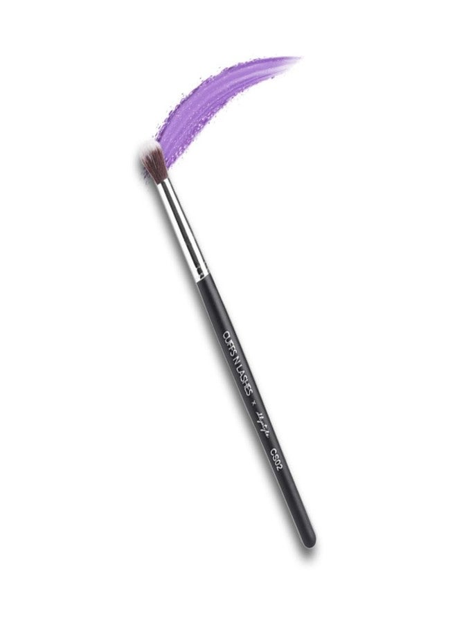Cuffs N Lashes X Shystyles CS02 Fluffy Brush - Professional Eye Makeup Brush | High Performance | Soft Bristles | Cruelty-Free | Handmade in India | Blending &Smudging Brush - Image 2