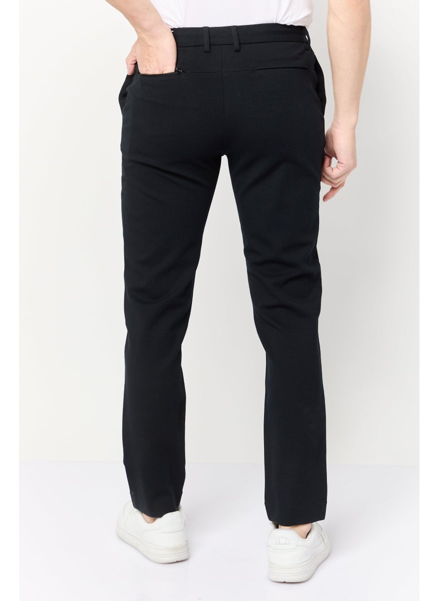 Selected Homme Men Regular Fit Plain Chino Pants, Navy  - Image 4