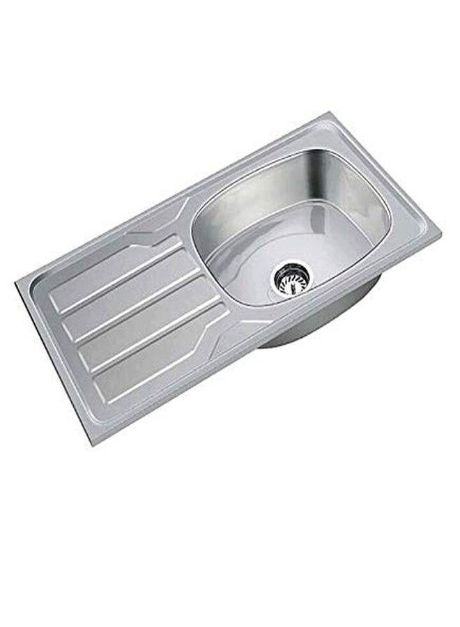 HPF Make in India Gold Coin Kitchen Sink SS Sink 37X18X8 with Drain Board