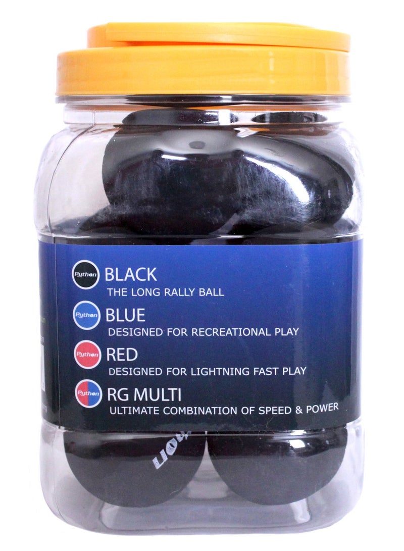 Python Racquetball Python Black Racquetballs (Value Pack - 12 Ball Jug/Long Rally Ball!) - Image 2