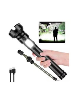90000 Lumens LED Tactical Flashlight Rechargeable XHP90 USB Zoomable 7Modes Super Bright Floodlight Spotlight Torch Light