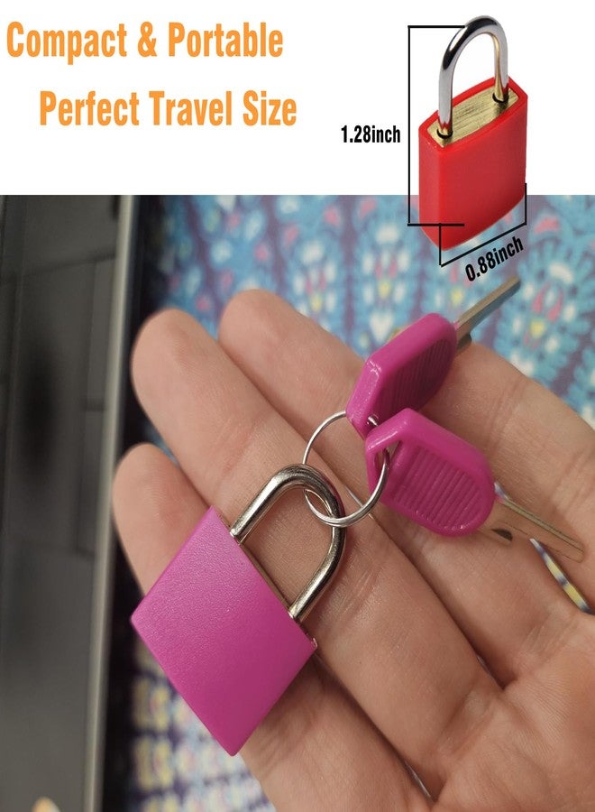 Allwin 6 Pack Suitcase Locks with Keys, Multicolor Metal Luggage Padlocks - Copper Core & Steel Shackle, Keyed Mini Padlocks for Suitcase, Backpack, Locker, Gym Bag, Toolbox, Travel Accessories - Image 2