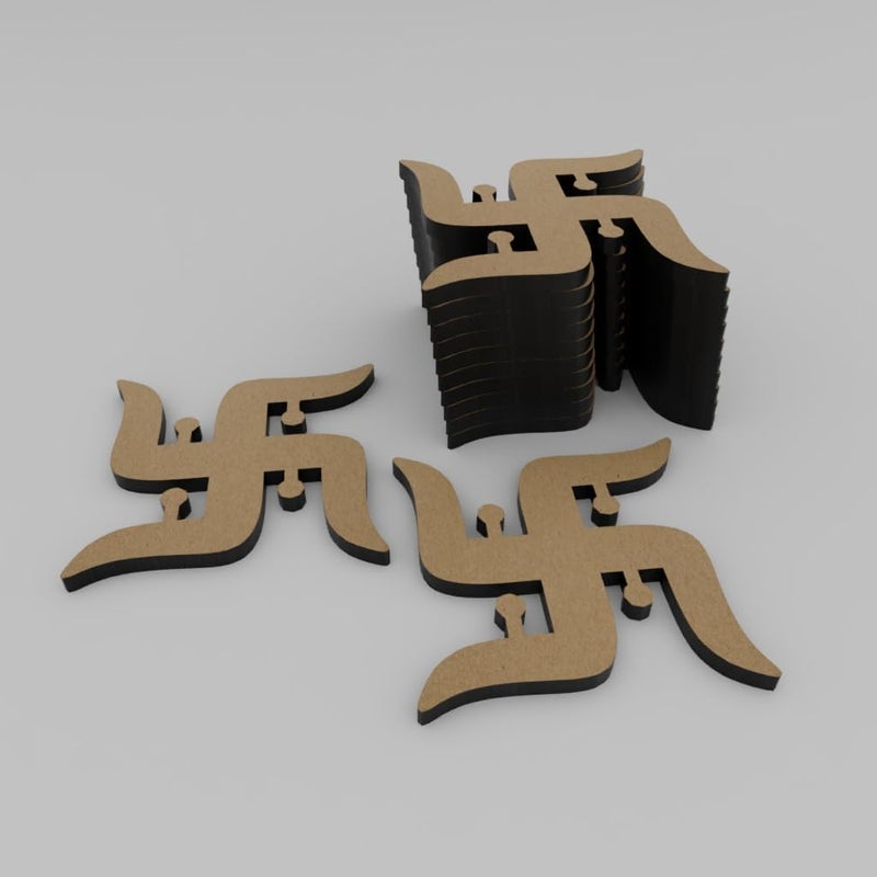 PICRAZEE Mdf Diy Cutouts Satia (12 Pcs) Plain Mdf Blank Cutouts For Diy, Artwork, Decoupage, Resin Art, Craft Project, Home Office Festive Décor (5.5Mm Thick), Brown - Image 3