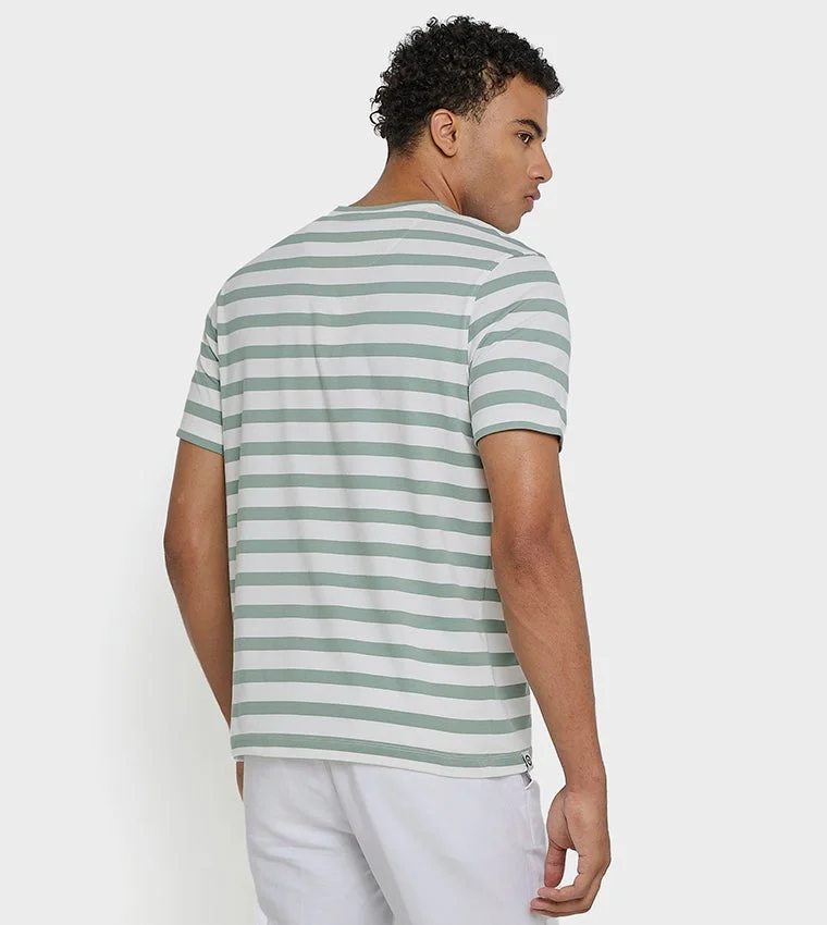 Ben Sherman  Ben Sherman Men's Crew Neck Short Sleeve Striped T-Shirt for Men | Best Price UAE