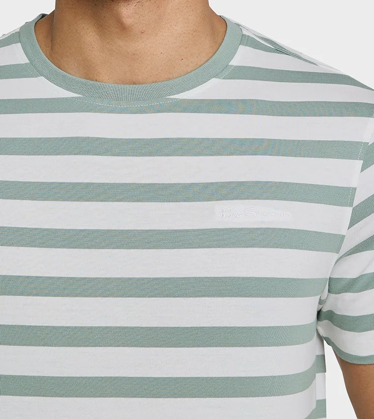Ben Sherman  Ben Sherman Men's Crew Neck Short Sleeve Striped T-Shirt for Men | Best Price UAE