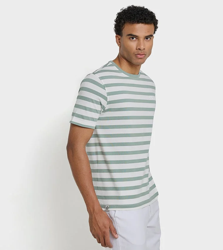 Ben Sherman  Ben Sherman Men's Crew Neck Short Sleeve Striped T-Shirt for Men | Best Price UAE