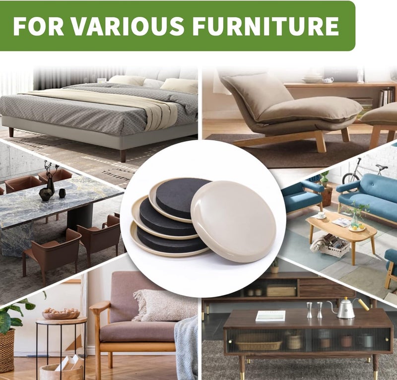 covercorner Furniture Sliders for Carpet 8 PCS - 3 1/2 inch Furniture Moving Slider Chair Legs Floors Protectors– Move Your Furniture Easy & Safely(for Carpet) - Image 4