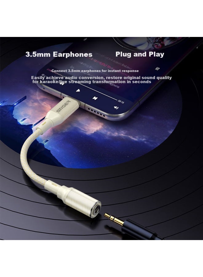 Stiger Mm To Type-c Headphone Adapter Dac Audio Cable Control Digital Decoder Usb-c Shield For Apple 15/16, Xiaomi 12/11, Huawei P60 Phones - Image 4