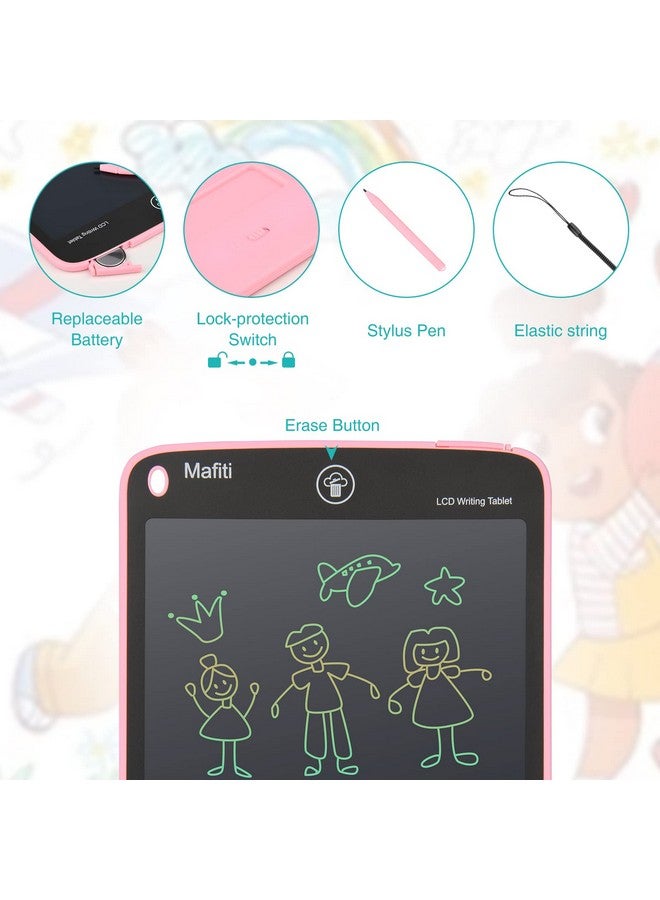 mafiti Lcd Writing Tablet 10 Inch Colorful Screen Electronic Writing Drawing Pads Doodle Board For Kids Boys Girls Pink - Image 3