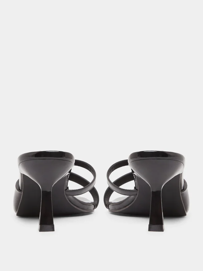 Styli black Styli Black Patent Strappy Mule for Women | Best Price UAE