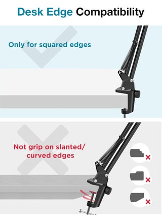 Boom Arm Microphone Mic Stand for Blue Yeti HyperX QuadCast SoloCast Snowball Fifine Shure SM7B and other Mic - view 2