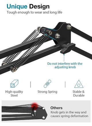 Boom Arm Microphone Mic Stand for Blue Yeti HyperX QuadCast SoloCast Snowball Fifine Shure SM7B and other Mic - view 4
