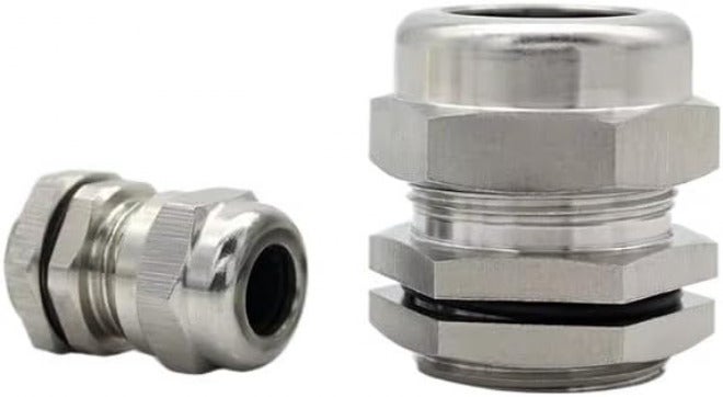Cable Gland Stainless Steel 304 Cable Gland M8 M10 M12 M16 M18 M20 M25 M28 M32 Metal Cable Glands for 18-25mm Plated Cable Joint(M20 6-12mm 10pcs) - Image 3