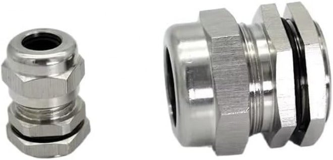 Cable Gland Stainless Steel 304 Cable Gland M8 M10 M12 M16 M18 M20 M25 M28 M32 Metal Cable Glands for 18-25mm Plated Cable Joint(M20 6-12mm 10pcs) - Image 2
