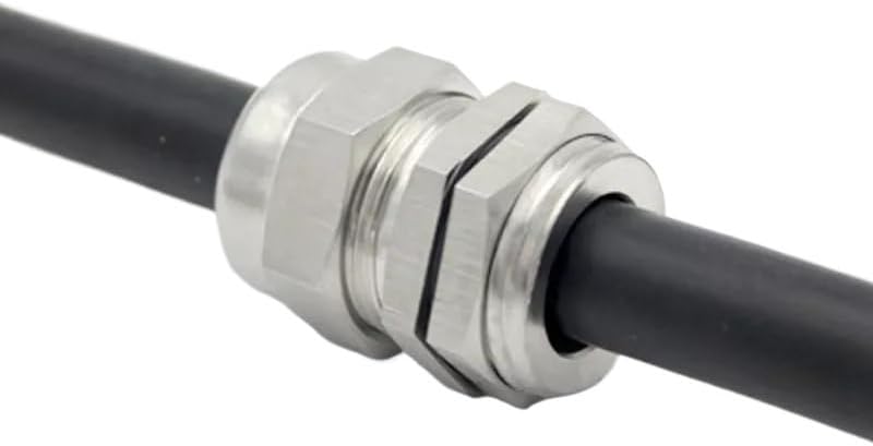 Cable Gland Stainless Steel 304 Cable Gland M8 M10 M12 M16 M18 M20 M25 M28 M32 Metal Cable Glands for 18-25mm Plated Cable Joint(M20 6-12mm 10pcs) - Image 1