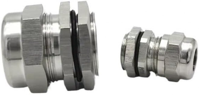 Cable Gland Stainless Steel 304 Cable Gland M8 M10 M12 M16 M18 M20 M25 M28 M32 Metal Cable Glands for 18-25mm Plated Cable Joint(M20 6-12mm 10pcs) - Image 4
