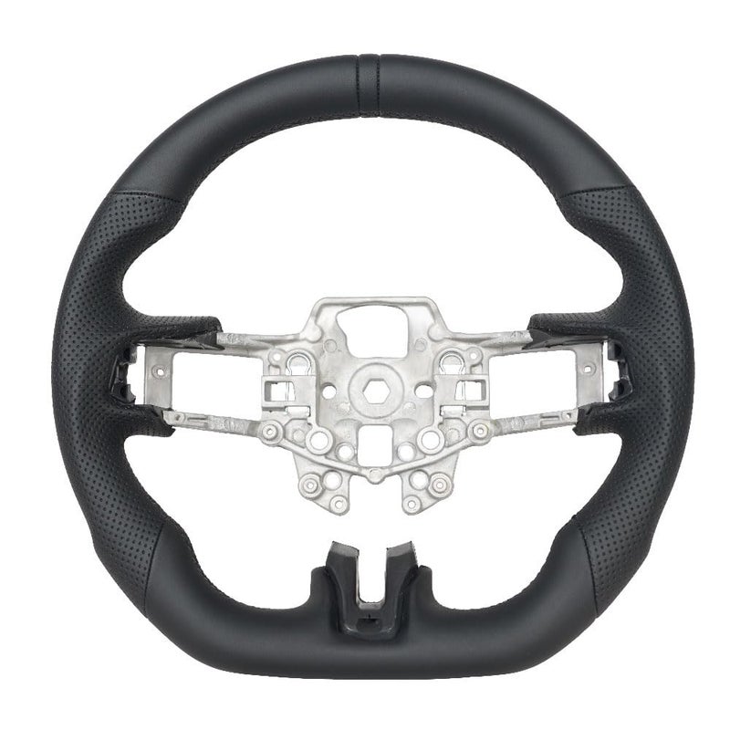 JIANGGAI Full Leather Steering Wheel Dshaped Perfoated Leather Grip Steering Wheel Fit For Mustang EcoBoost GT Shelby GT350GT350R 20152017 - Image 3