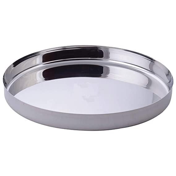 RJ kitchenware Store طقم صحون عشاء من الفولاذ المقاوم للصدأ على شكل تقليدي 30 سم مجموعة من 1 - Image 1