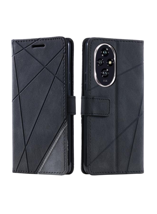 Zaboon Case For Honor 200 5G Skin Feel Splicing Leather Phone Case - Image 2