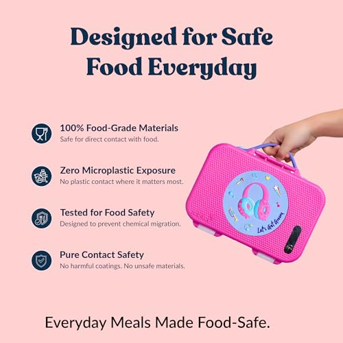rabitat Munchbee Pro Stainless Steel Kids Lunch Box 850ml- Food-Grade Steel Bento Tiffin | 2-Year Brand Warranty | Spill-Proof Flick-Lock | 3 Compartments, BPA-Free, School-Safe | Miss Butter - Image 5