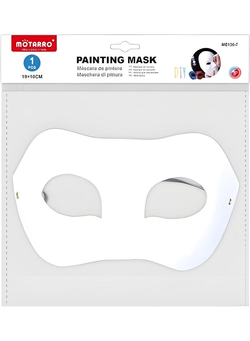 MOTARRO DIY White Paper Face Mask - (ME136-7) Unleash Your Creativity with Paintable Kids Party - Image 1