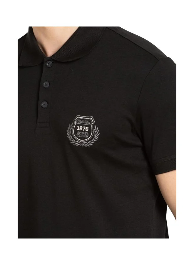 Jockey Black 3911 Men Super Combed Cotton Rich Solid Half Sleeve Polo T Shirt for Men | Best Price UAE