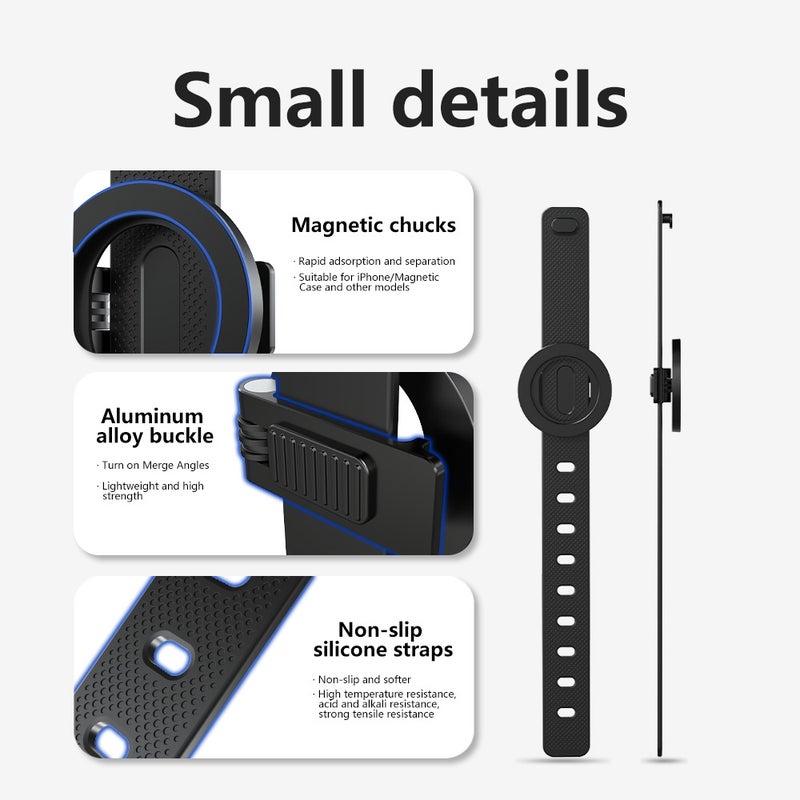 Magnetic Phone Grip Stand with Strap for Gym & Car - Image 4