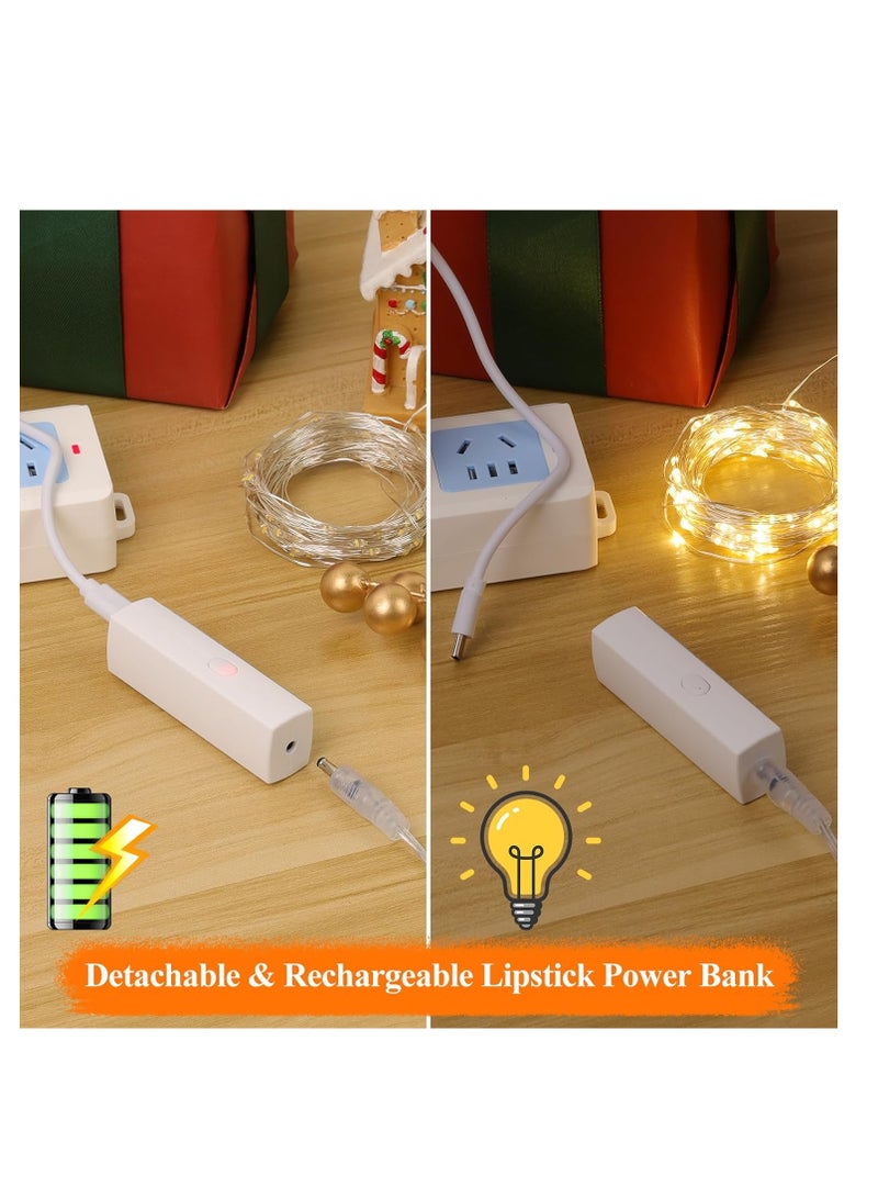 general Lipstick Rechargeable Fairy Lights, 1 Pack Twinkle Lights Battery Operated, Mini Indoor LED String Lights with Timer for Vine, Bedroom, Christmas, Parties, Wedding, Decoration - Image 3