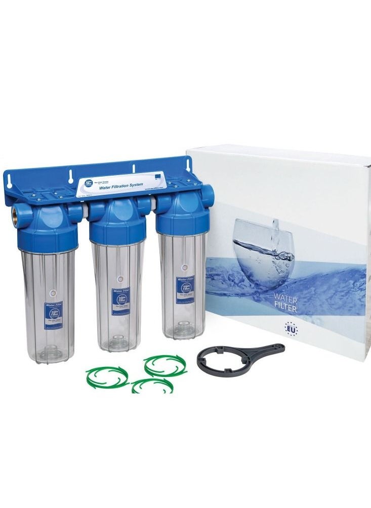 Aquafilter Filter Housing 10" three-stage in-line system FHPRCL34-B-TRIPLE 